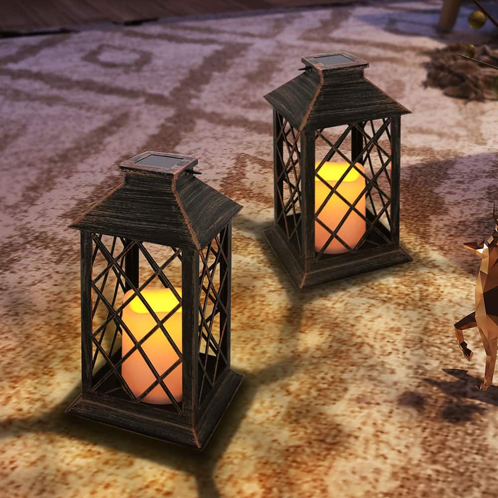 Maypex Outdoor Solar Hanging Lantern (Set of 2)