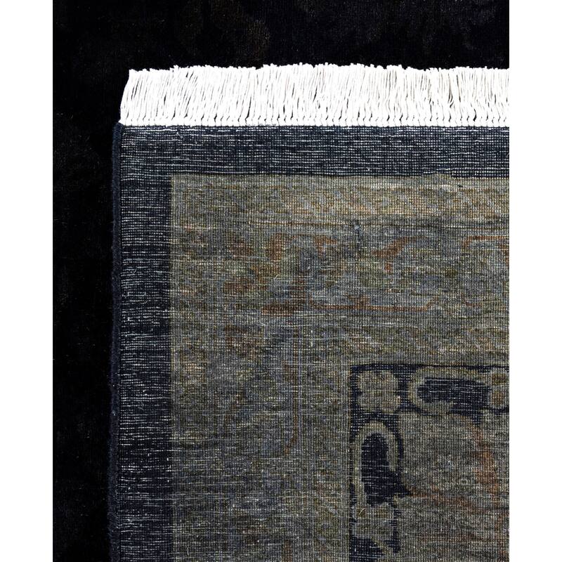 Overdyed One-of-a-Kind Hand-Knotted Area Rug - Black - 8' 2" x 10' 1"