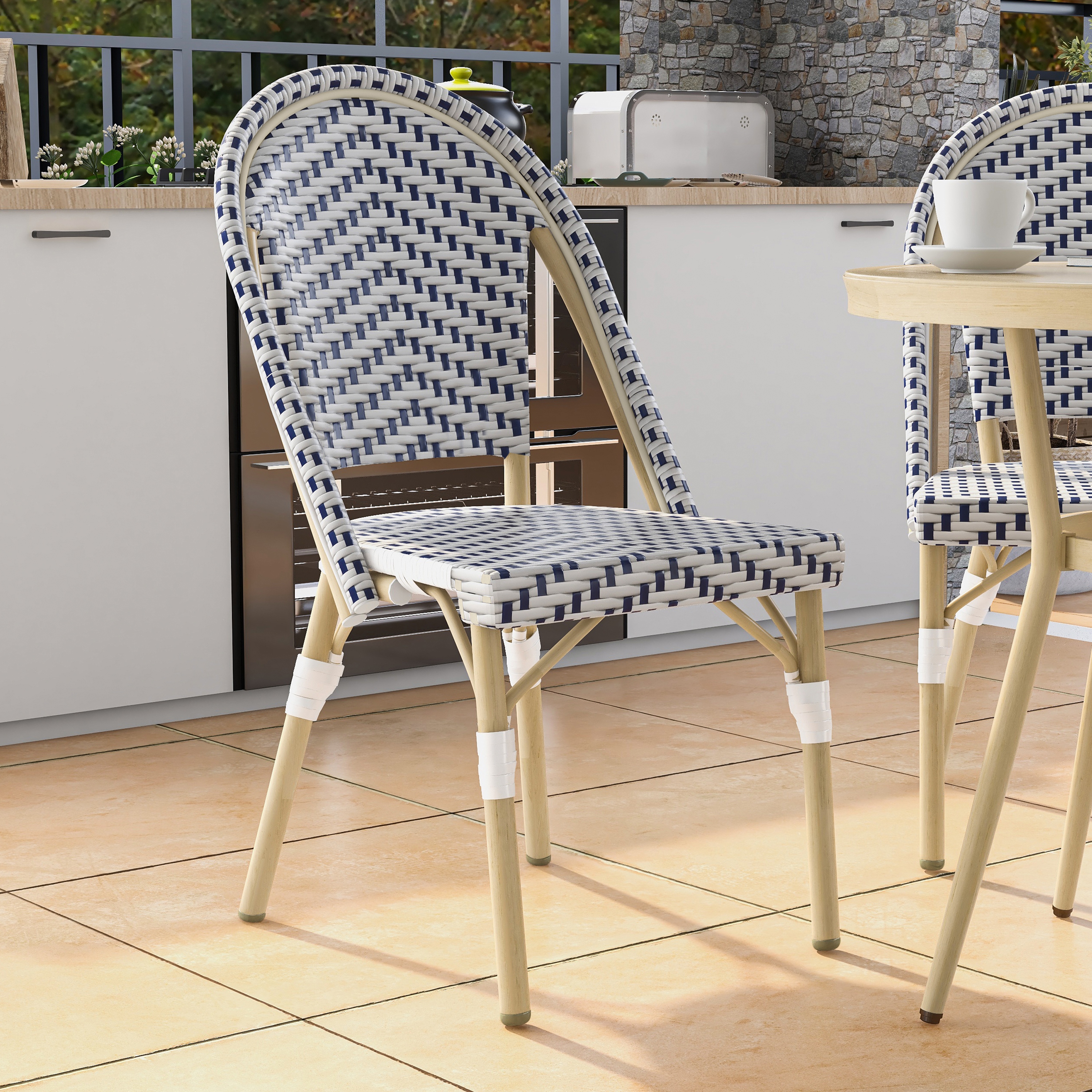 Furniture of america sel contemporary wicker patio best sale chairs