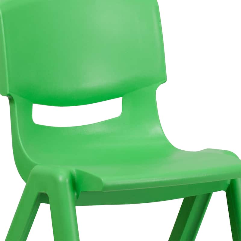 4 Pack Plastic Stack School Chair with 15.5"H Seat, 3rd-7th School Chair