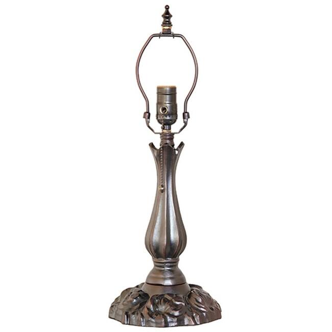 Meyda Tiffany 23923 Fluted Ivy 11" Tall Lamp Base - Mahogany Bronze