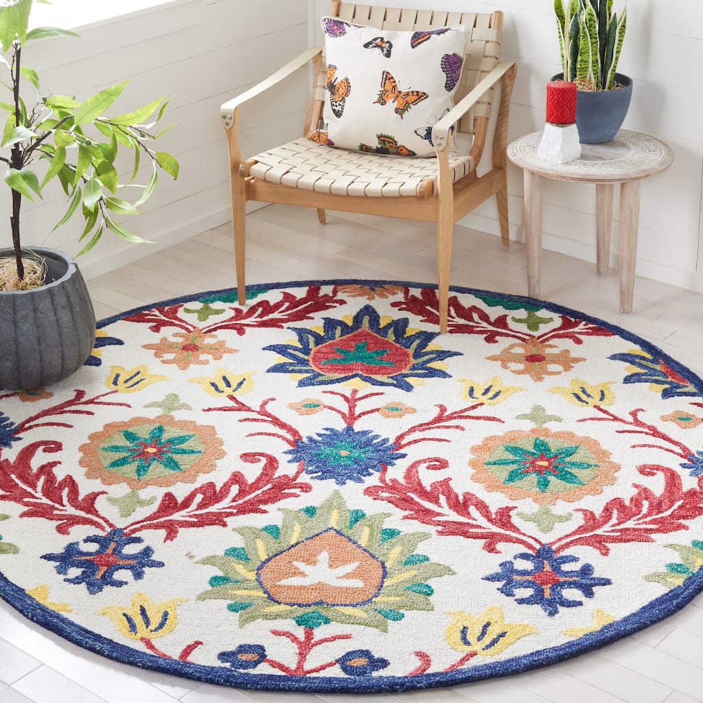 SAFAVIEH Handmade Blossom Malka Floral Wool Rug
