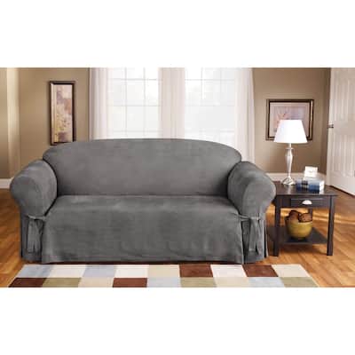 SureFit Soft Suede 1 Piece Sofa Slipcover