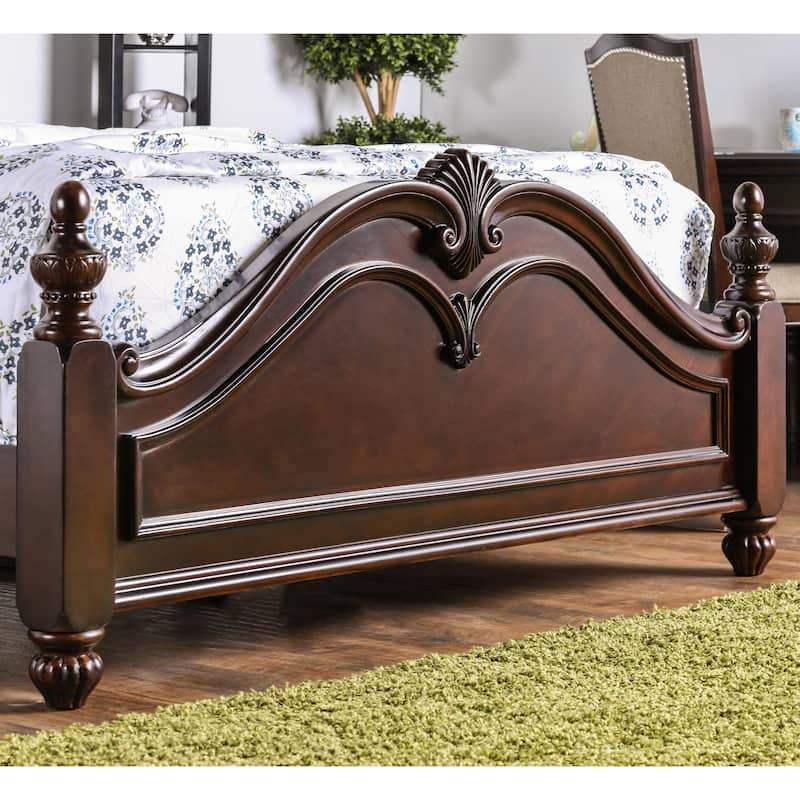 Diva Traditional Cherry Solid Wood 3-Piece Poster Bedroom Set by Furniture of America