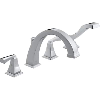 Delta Dryden Deck Mounted Roman Tub Filler Trim with Lever Handles -