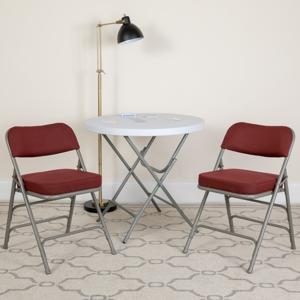 Set of 4 HERCULES Series Metal Folding Chairs with Padded Seats