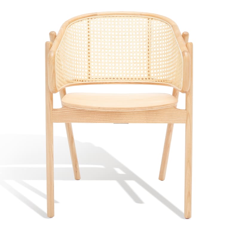 SAFAVIEH Couture Naama Rattan Back Dining Chair - 21 In W x 24 In D x 31 In H - 21Wx24Dx31H