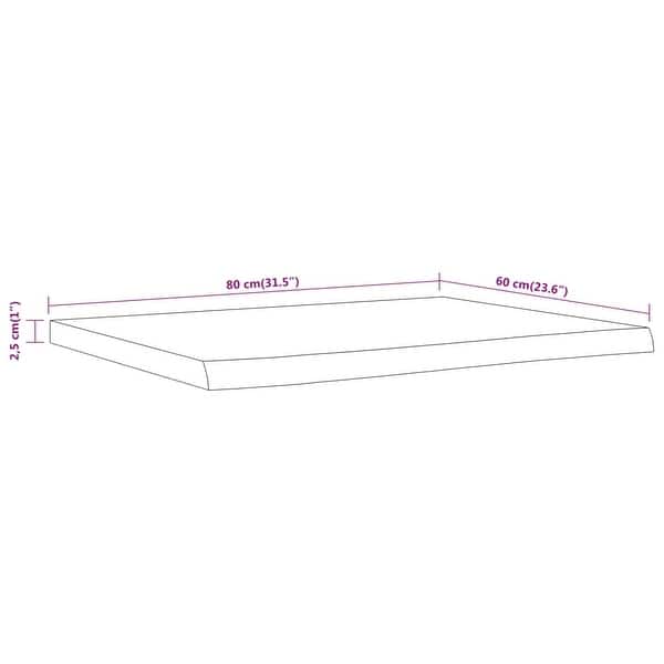 dimension image slide 6 of 9, vidaXL Wall Shelf Natural Solid Acacia Wood Durable