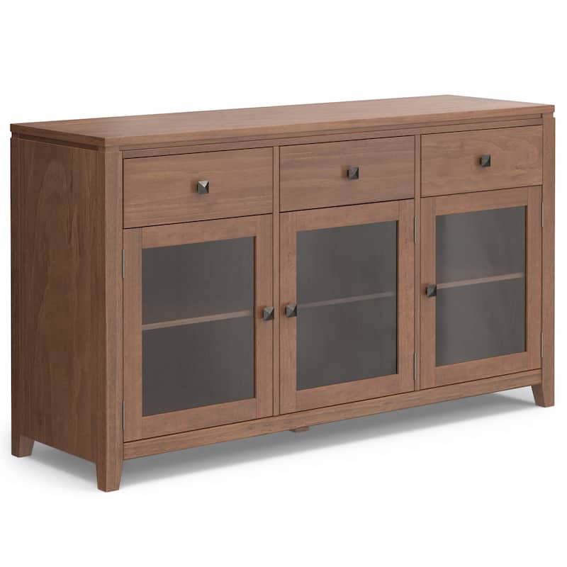WYNDENHALL Essex SOLID WOOD 54 inch Wide Contemporary Sideboard Buffet in Mahogany - 54 inch Wide