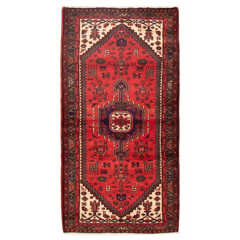 ECARPETGALLERY Hand-knotted Andelz Red Wool Rug - 3'5 x 6'7 - Red - 3'5 x 6'7