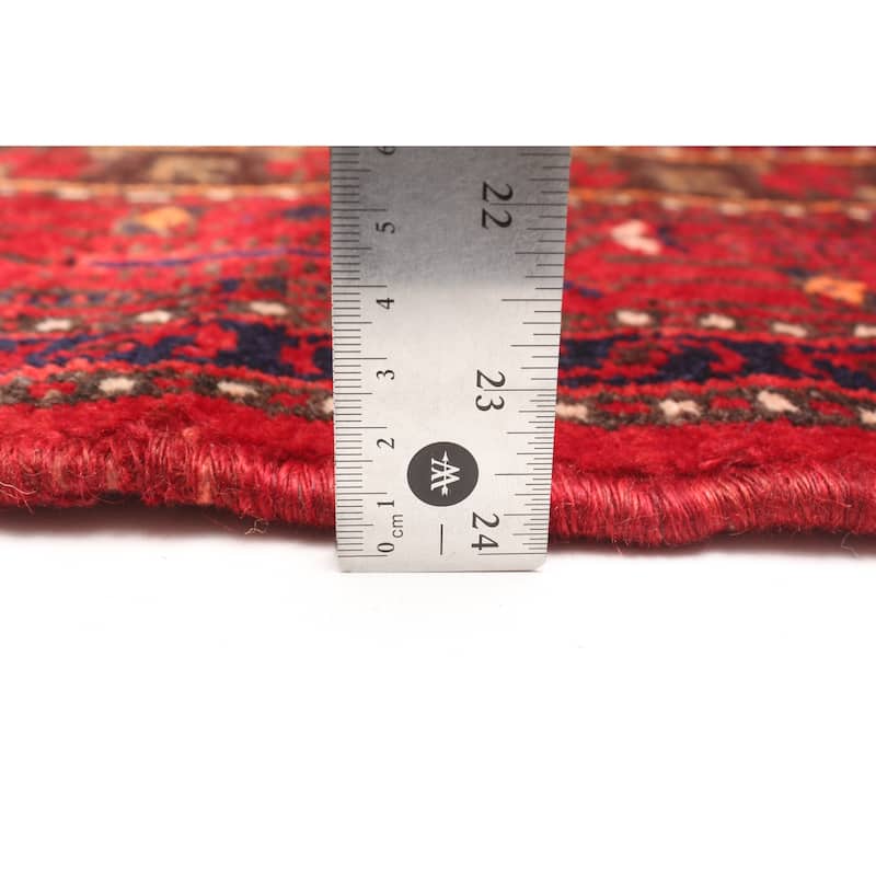 ECARPETGALLERY Hand-knotted Andelz Red Wool Rug - 4'2 x 7'0