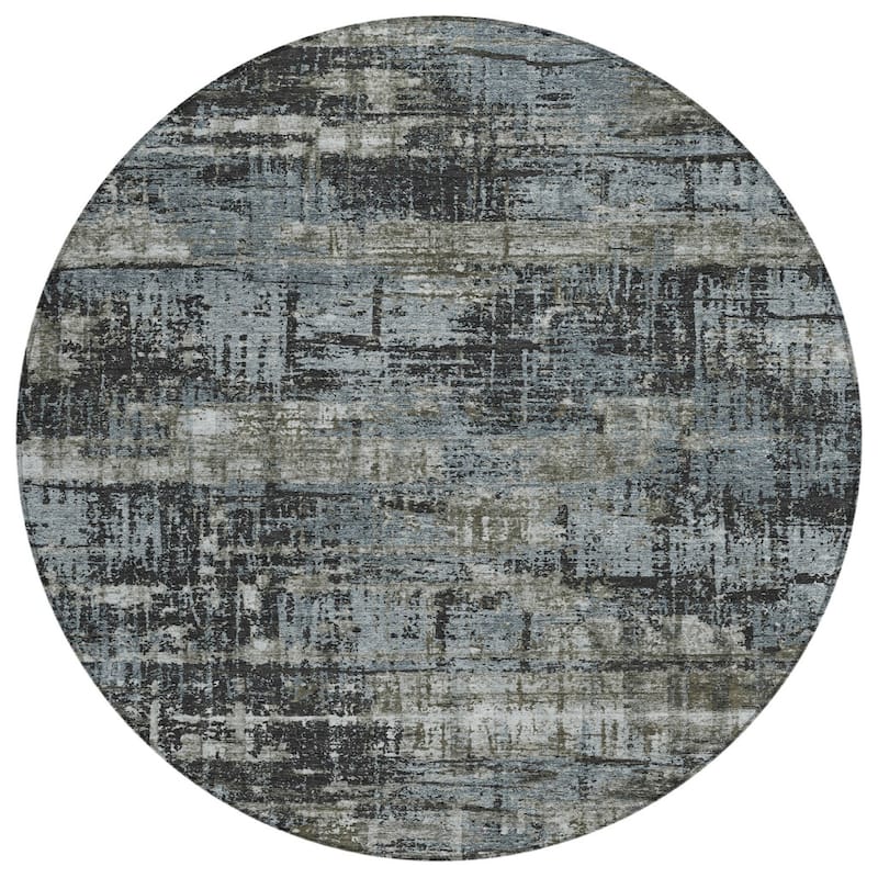 HomeRoots Geometric Transitional Rectangle Outdoor Rug