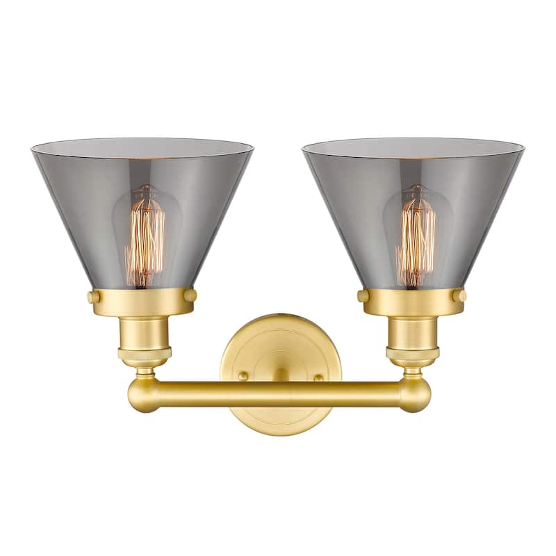 Innovations Lighting 616-2W-10-16-L Cone Vanity Cone 2 Light 16" Wide