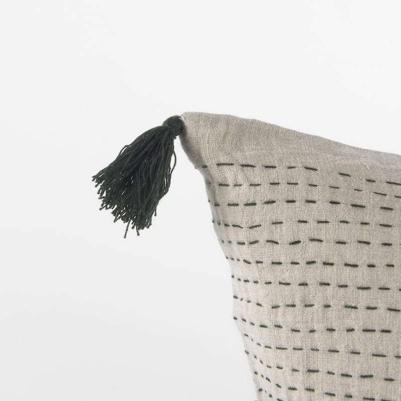 Beige and Black Dotted Pillow Cover