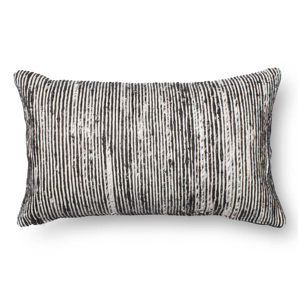 Recycled Sari Silk Stripe Rectangle Throw Pillow or Pillow Cover