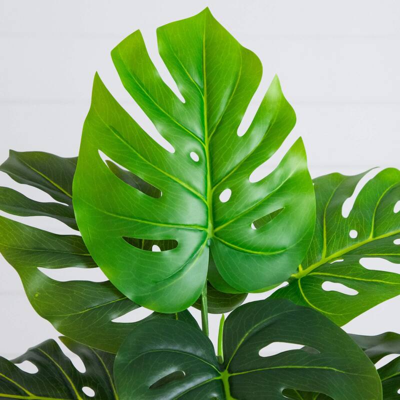 20-in Artificial Swiss Monstera Plant - Green