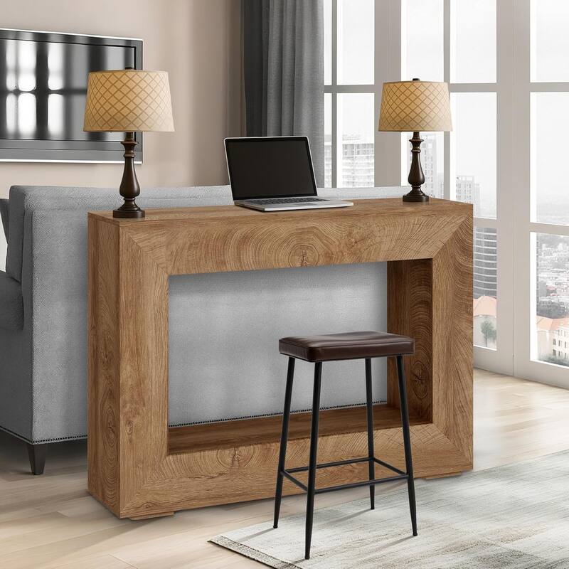 47" Farmhouse Console Table, Long Sofa Table Behind Couch, Wooden Entryway Table