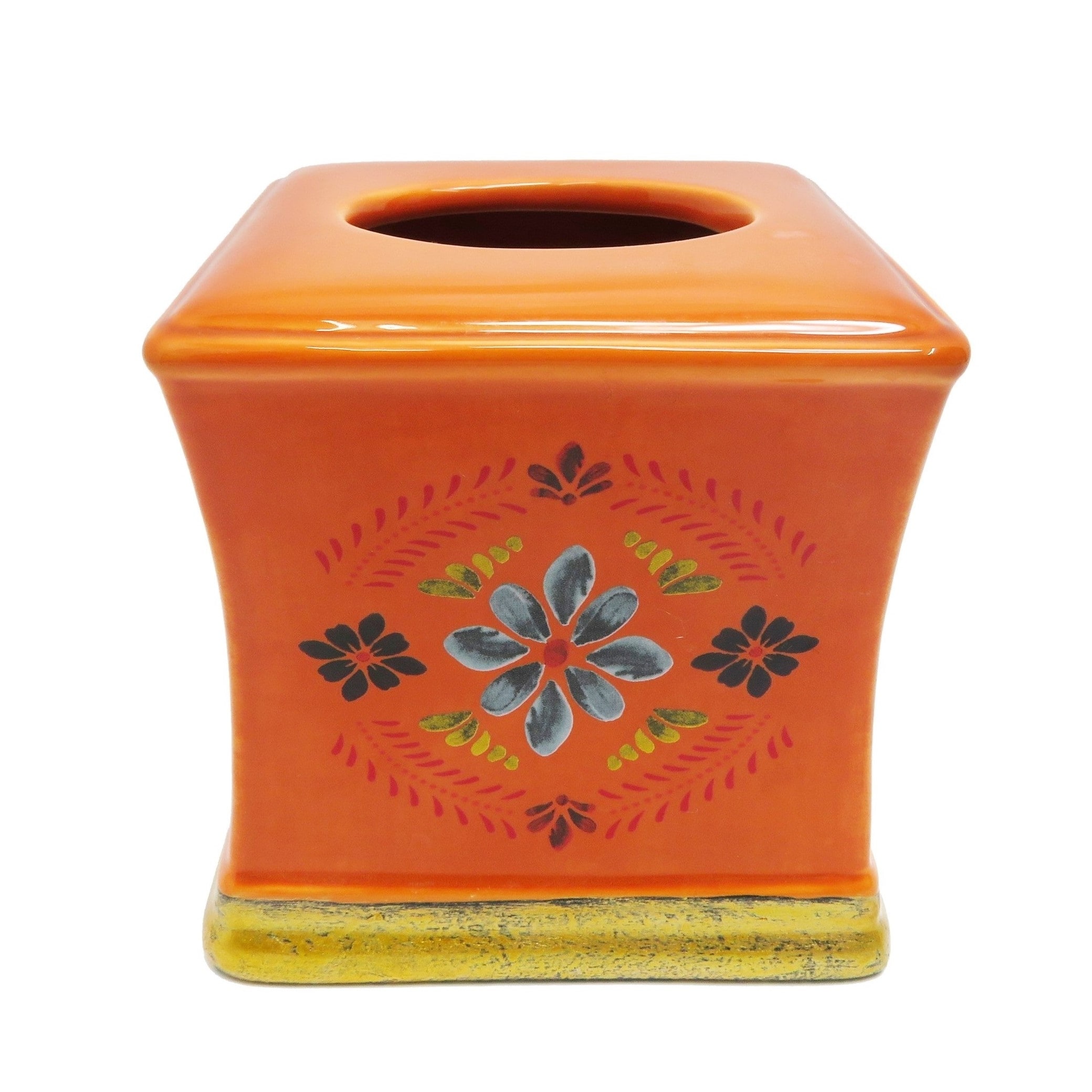 NOVICA Handmade Spring Convenience Ceramic Tissue Box Cover - Red