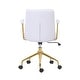 preview thumbnail 20 of 21, Porthos Home Tilly Office Chair, PU Leather, Gold Chrome Roller Base