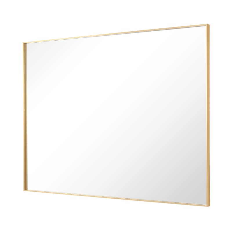 Modern Rectangle Metal Framed Bathroom Vanity Mirror Wall Mirror