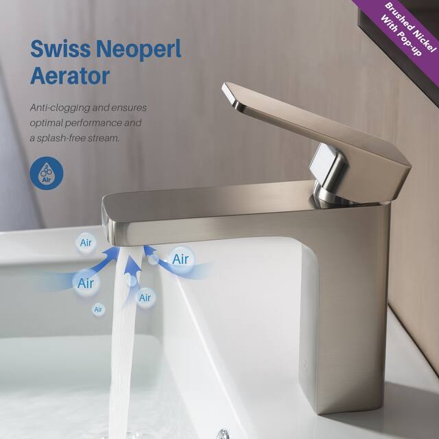 Solid Brass Lead-free Single-handle High Arc Bathroom Faucet