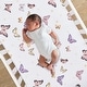 preview thumbnail 2 of 4, Lambs & Ivy Butterfly Dreams Breathable 100% Cotton Fitted Baby Crib Sheet