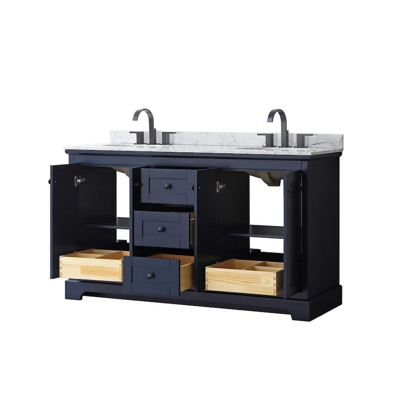 Wyndham Collection Avery 60" Free Standing Double Basin Vanity Set