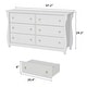 preview thumbnail 2 of 26, Modern Wood Dresser with Golden Ring Handles, Antique White Storage Organizer for Living Room Entryway