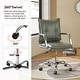 preview thumbnail 4 of 14, Zarina Modern Faux Leather Swivel Office Chair Desk Chair with Wheels Height-adjustable by HULALA HOME