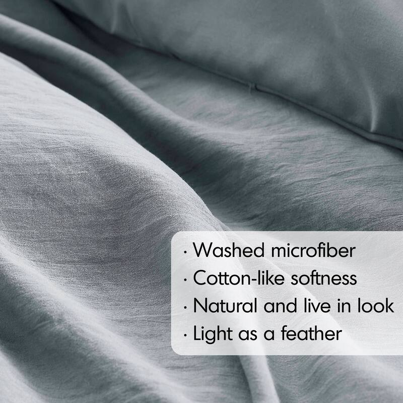 Chelsea Square Evans Pinch Pleated Soft Washed Boho Comforter Set