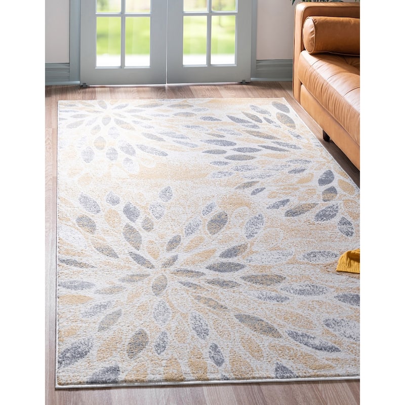 Contemporary Synnove Collection Area Rug - 5'x8' - Yellow