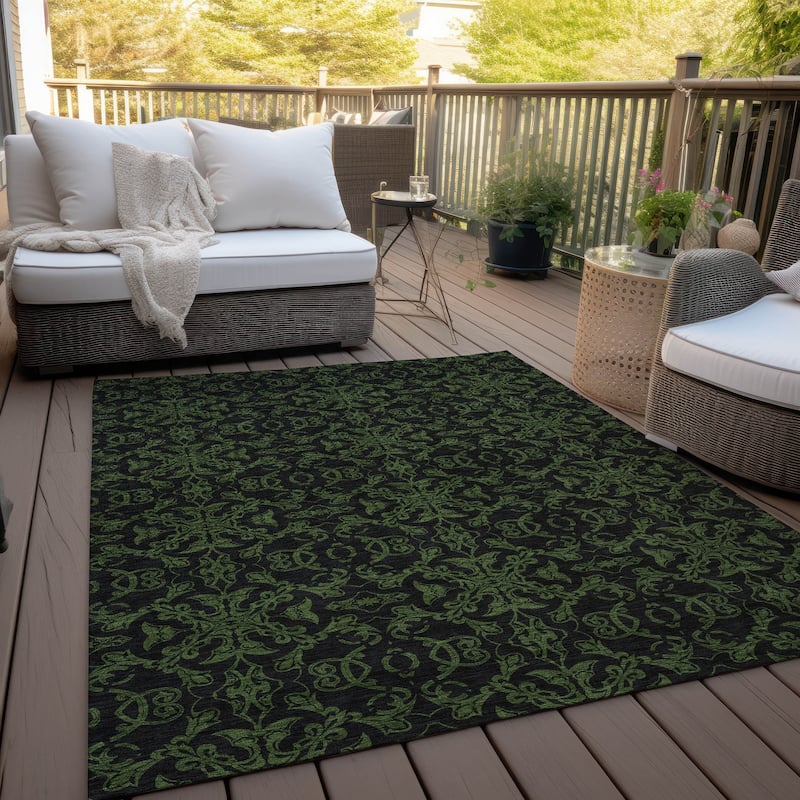 Machine Washable Indoor/ Outdoor Chantille Traditional Medallions Rug