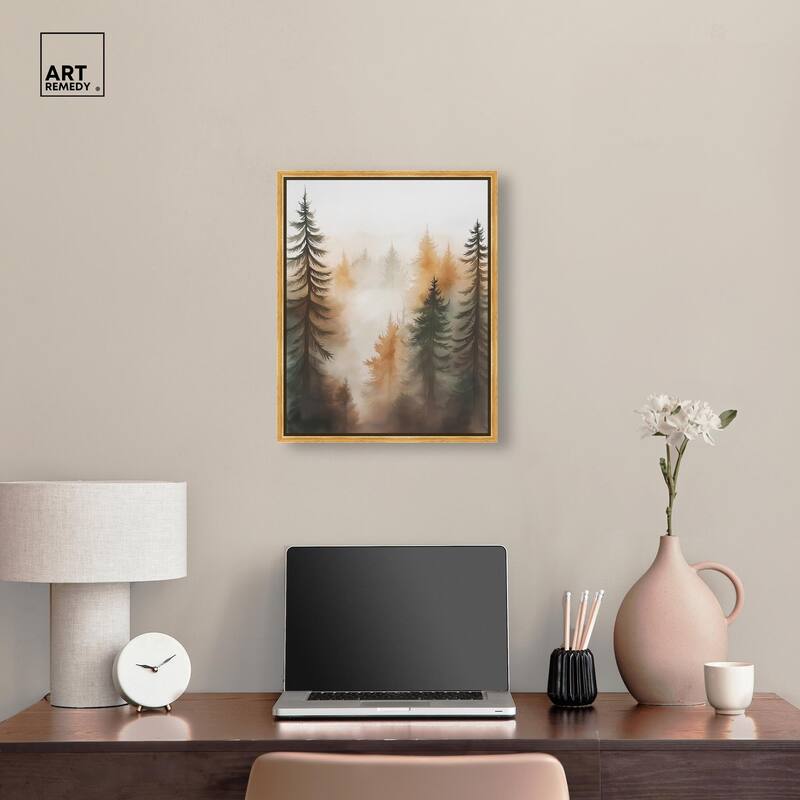 Misty Pines II Canvas by Art Remedy