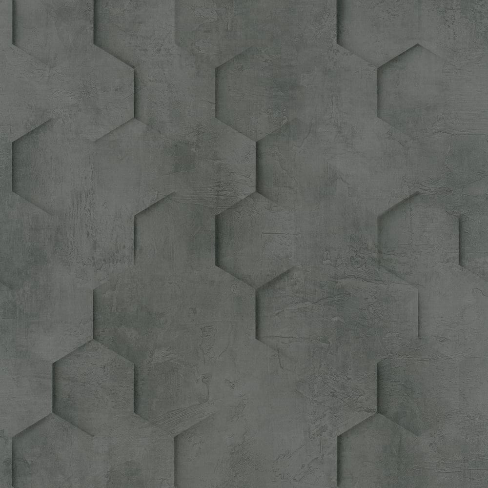 Galerie Wallcoverings The Loft Collection Geometric Hexagon Matte Finish Vinyl on Non-woven Wallpaper Roll