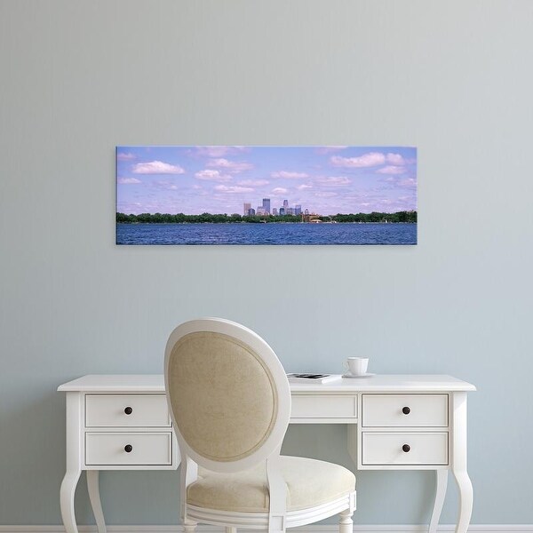 Easy Art Prints Panoramic Image 'Skyscrapers in a city, Chain Of Lakes Park, Minneapolis, Minnesota, USA' Canvas Art