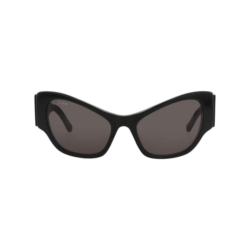 Balenciaga Cat Eye-Frame Recycled Acetate Sunglasses - Black Black Grey - Black - Grey Lens