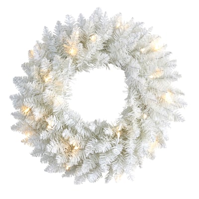 18" Colorado Spruce Artificial Christmas Wreath with Lights - Green - 18