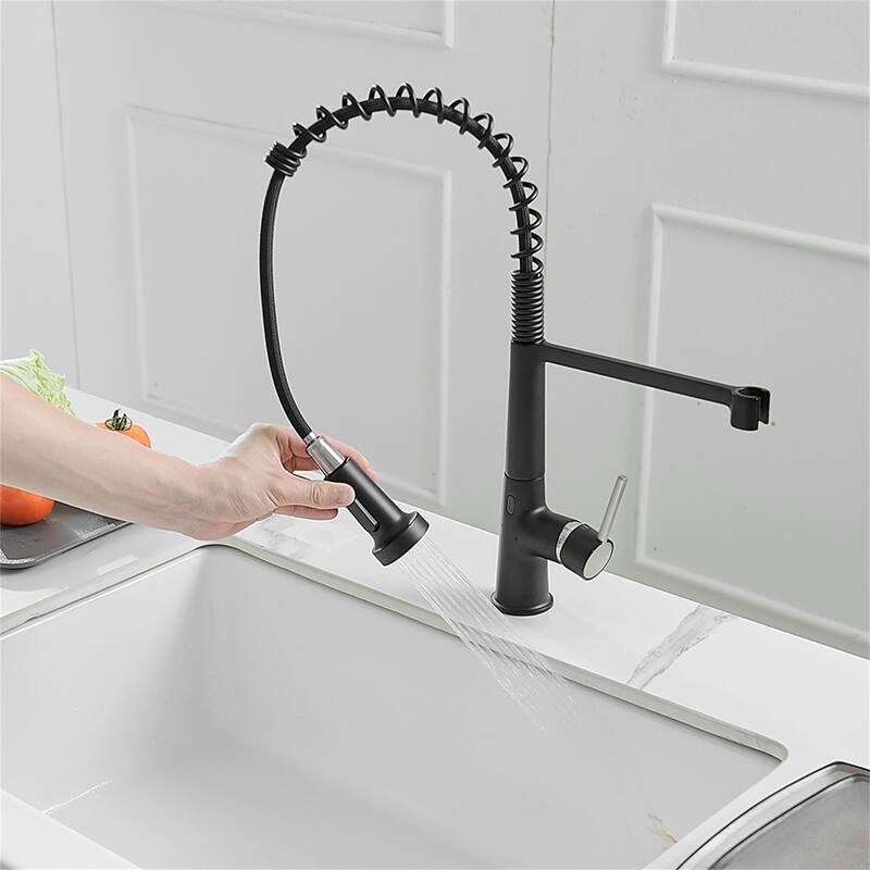 Touchless Kitchen Sink Faucets with Pull Down Sprayer Kitchen Faucet with High Arc Single Handle Motion Sensor Device