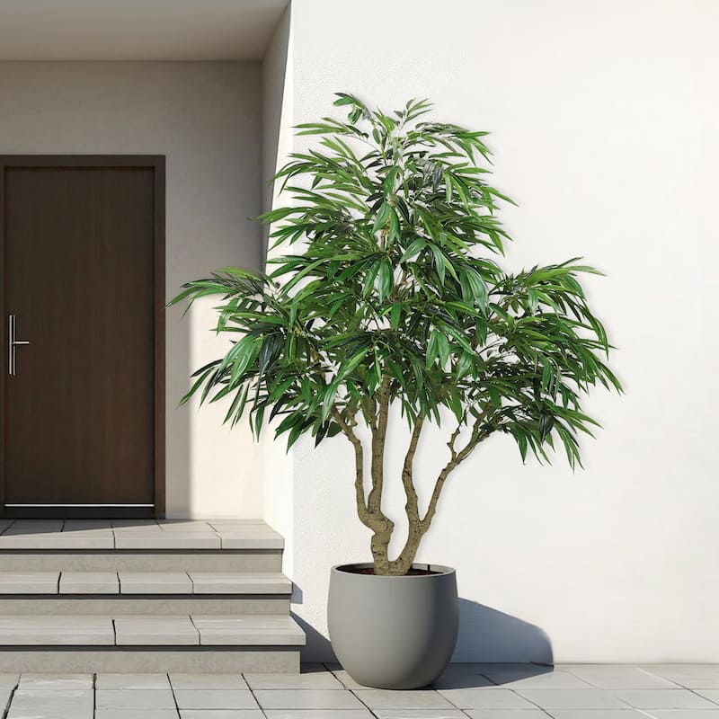 7FT Artificial willow Tree, Indoor Faux slik Greenery Plant for Home, Apartment, or Office Decoration, 1pc/set