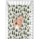 preview thumbnail 4 of 4, Sweet Jojo Designs Sage Green Woodland Boy Girl Gender Neutral Unisex Fitted Crib Sheet Forest Themed Pine Tree Watercolor Woods