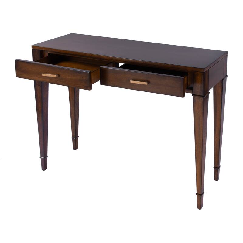 Kai 2 Drawer 46" Burl Wood Console Table