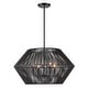preview thumbnail 4 of 6, Uttermost Suva 4 Light Black Rope Pendant - 16H x 28 Dia in.