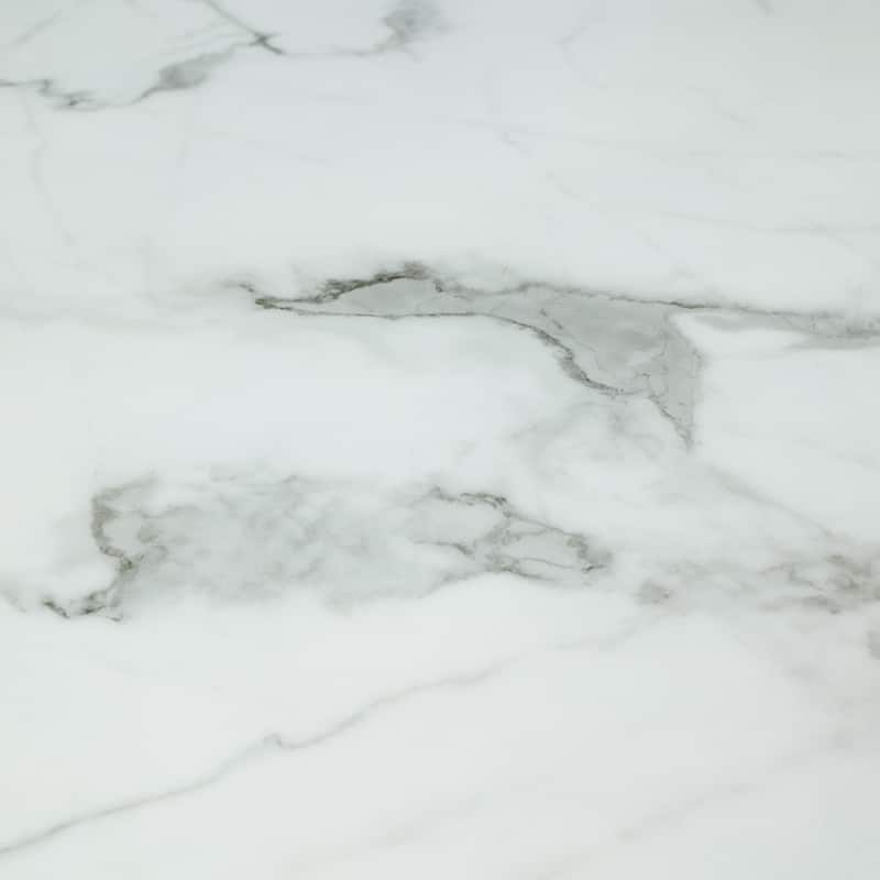 Modern Marble Dining Table with White Rectangular Tabletop Gold Stainless Legs, Dining Room Table