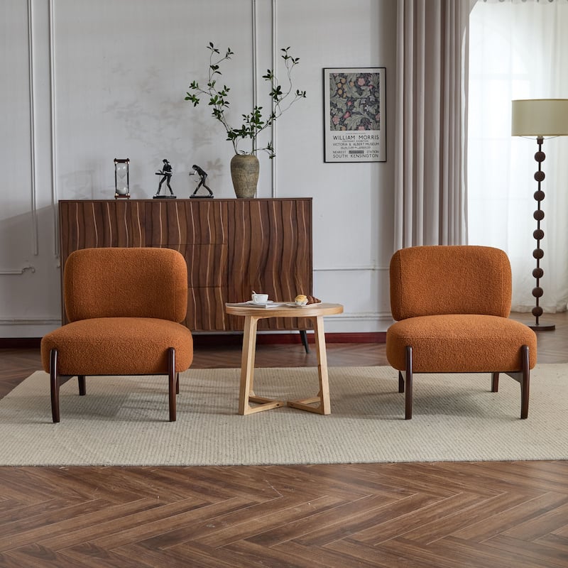 Christopher Knight Home - Everett Modern Boucle Lounge Chair with Solid Wood Frame