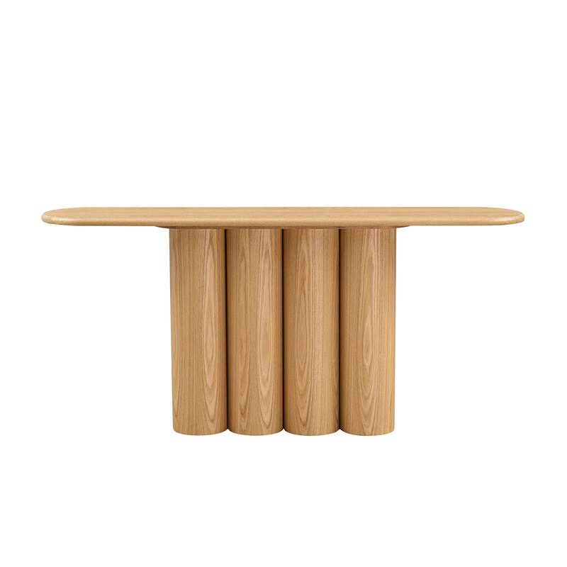 66.93" Modern Console Table for Entryway with Unique cylinders Legs Design for Living Room Hallway Foyer Entrance Study