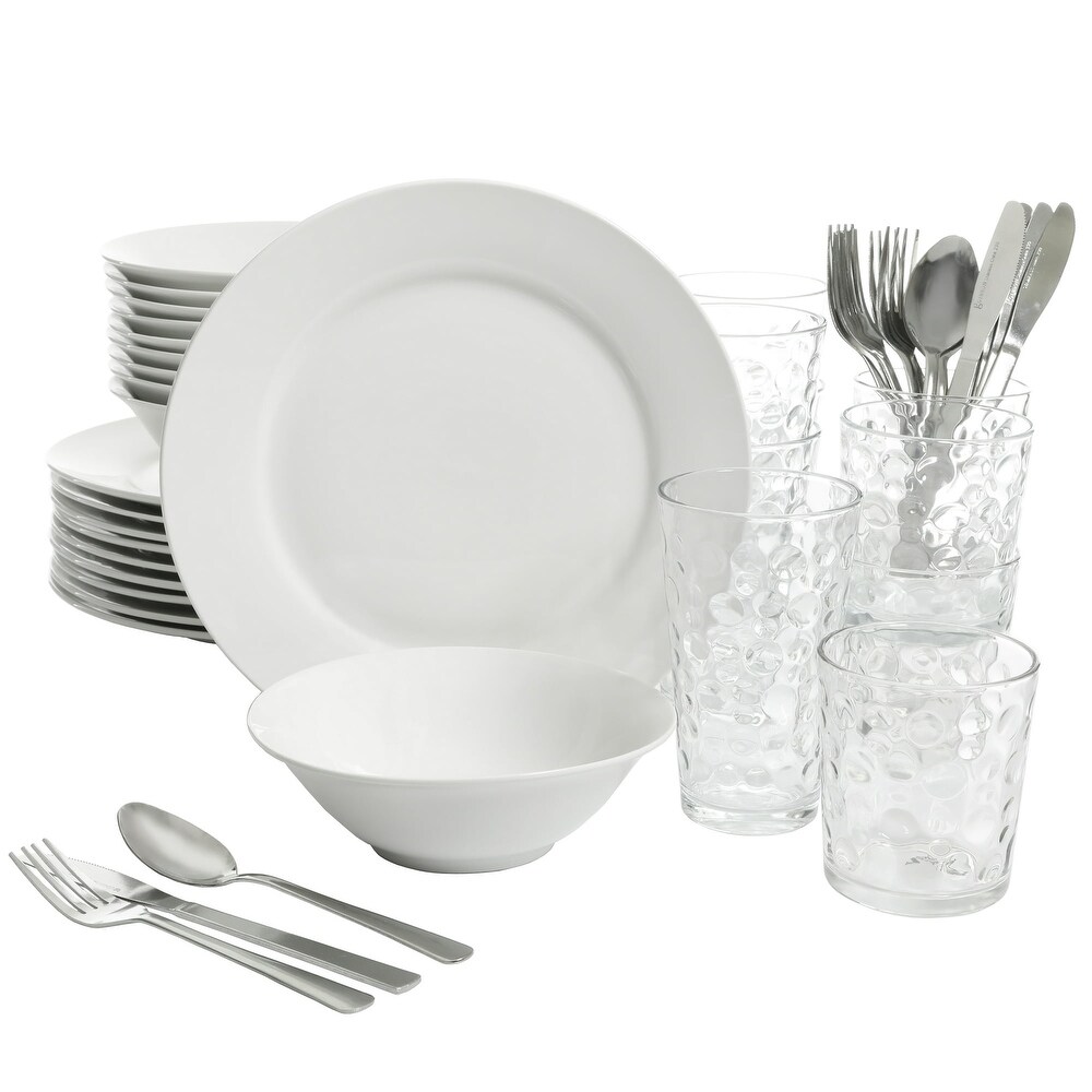 Glass 18pc Dinnerware Set White - Threshold™