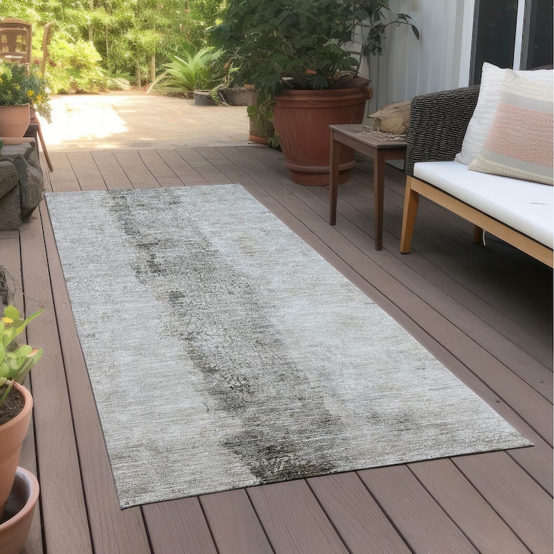 Machine Washable Indoor/ Outdoor Chantille Modern Contemporary Rug