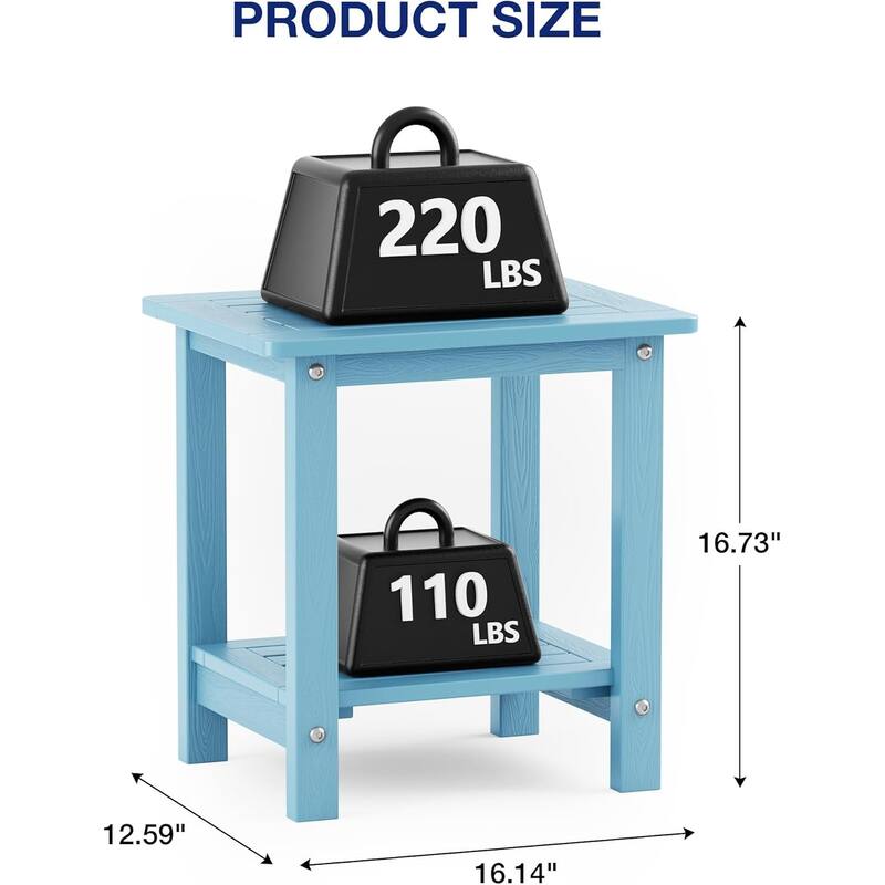WINSOON HIPS All Weather Outdoor Side Table