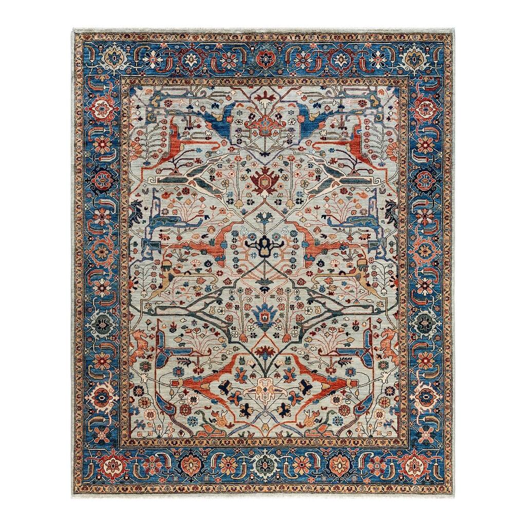Serapi One-of-a-Kind Hand-Knotted Area Rug - Light Gray, 8' 3" x 9' 10" - 8' 3" x 9' 10"