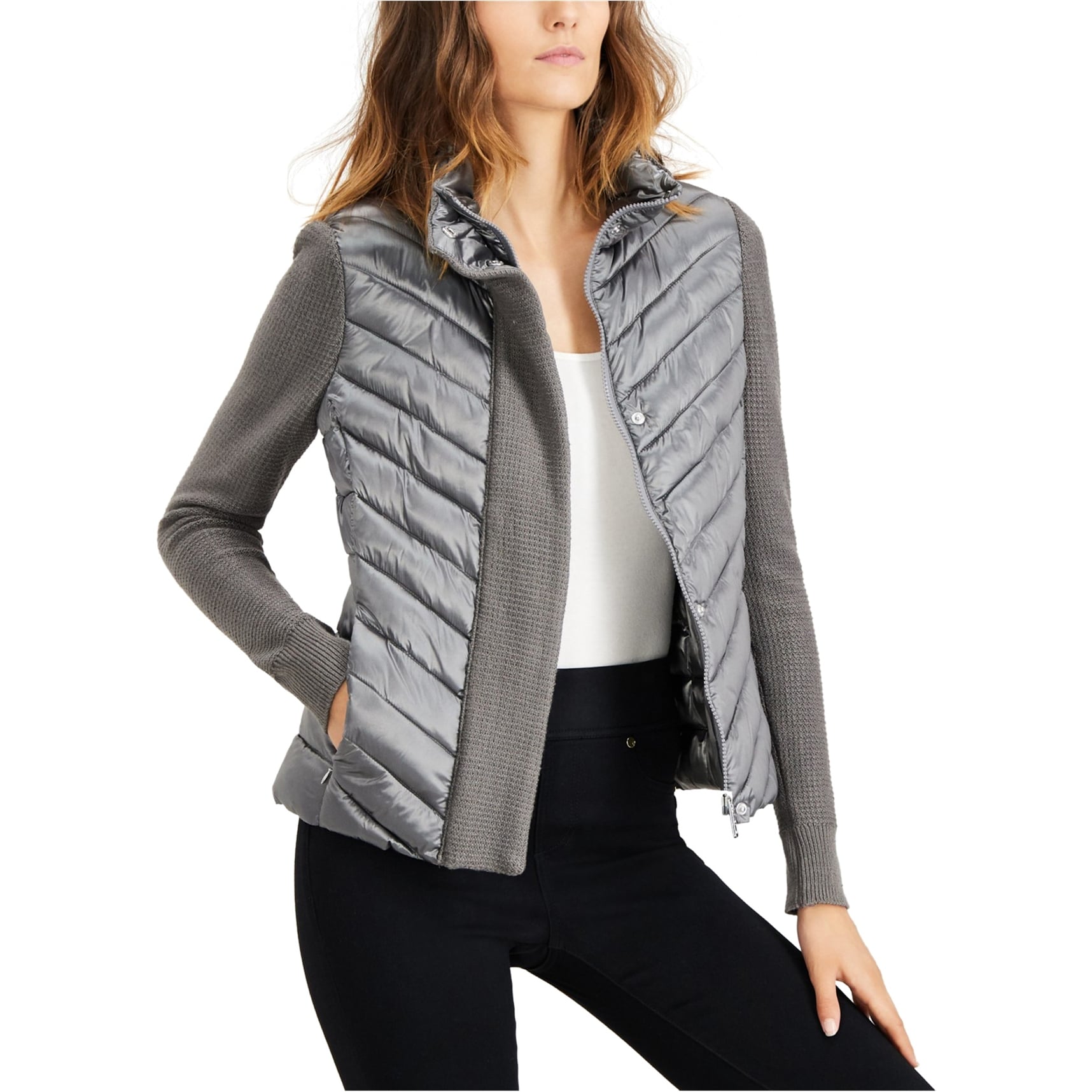 calvin klein grey jacket womens
